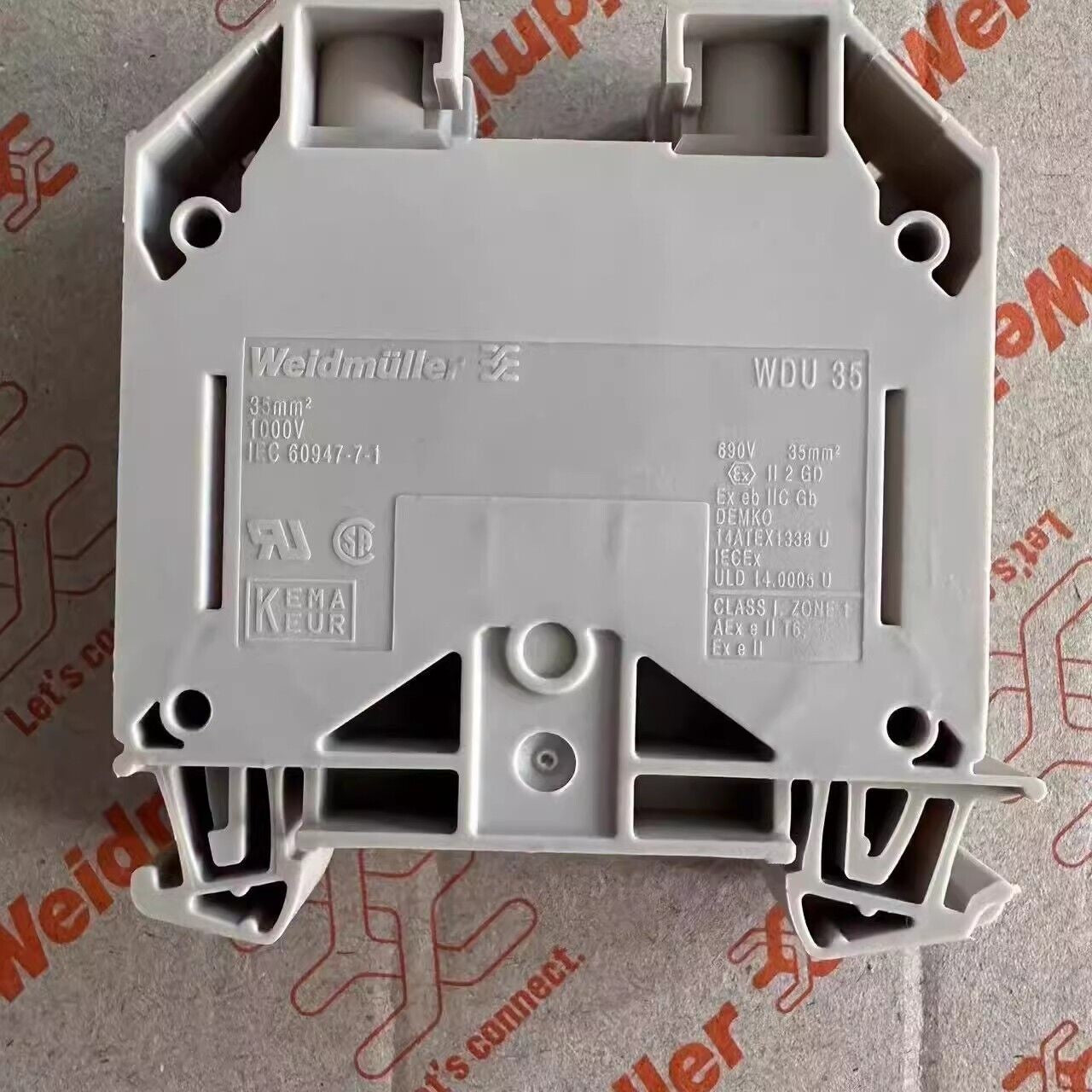 40pcs Weidmuller WDU 35 1020500000 W series European bolt type 35mm ² terminal