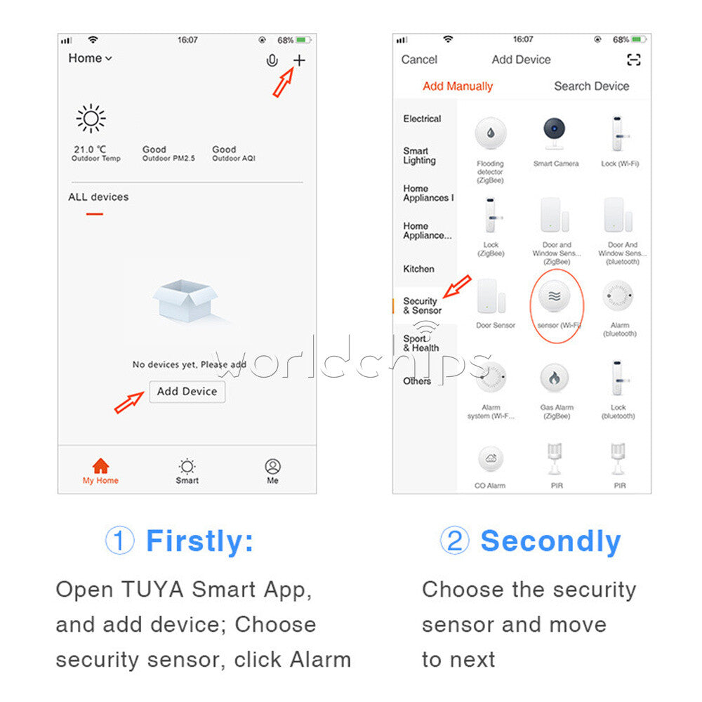 intelligent WiFi Water Level Sensor Detector Water Leak Alarm Mobile APP Remote