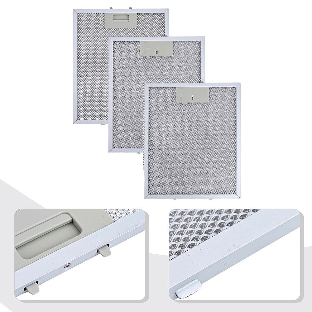 Aluminum Filter Set 3PCS for RANGEMASTER Range Hood 300x250mm Metal Silver