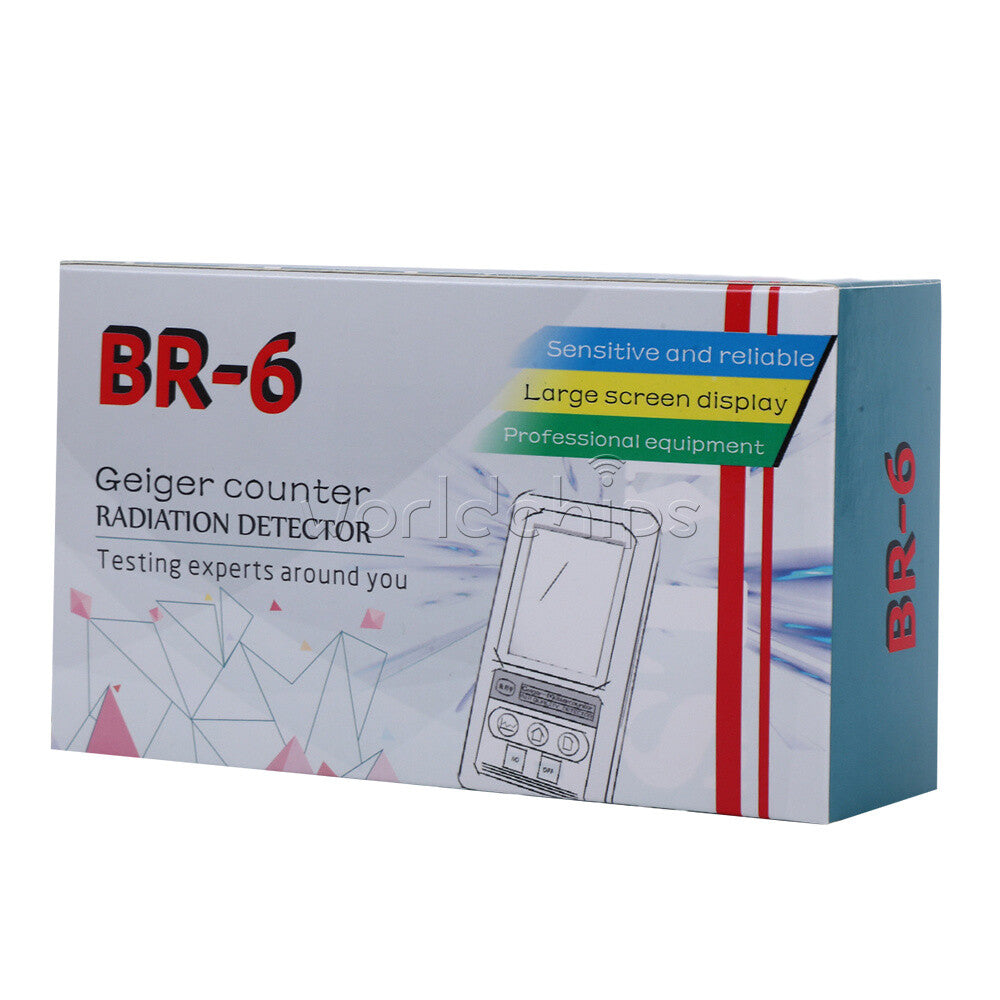 BR-6 Geiger Counter Nuclear Radiation Detector X-ray Beta Gamma Detector Tester