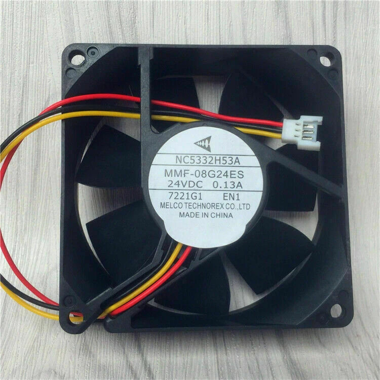 1pcs NC5332H53A MMF-08G24ES EN1 24V 0.13A 8025 8cm 3-pin Mitsubishi inverter fan