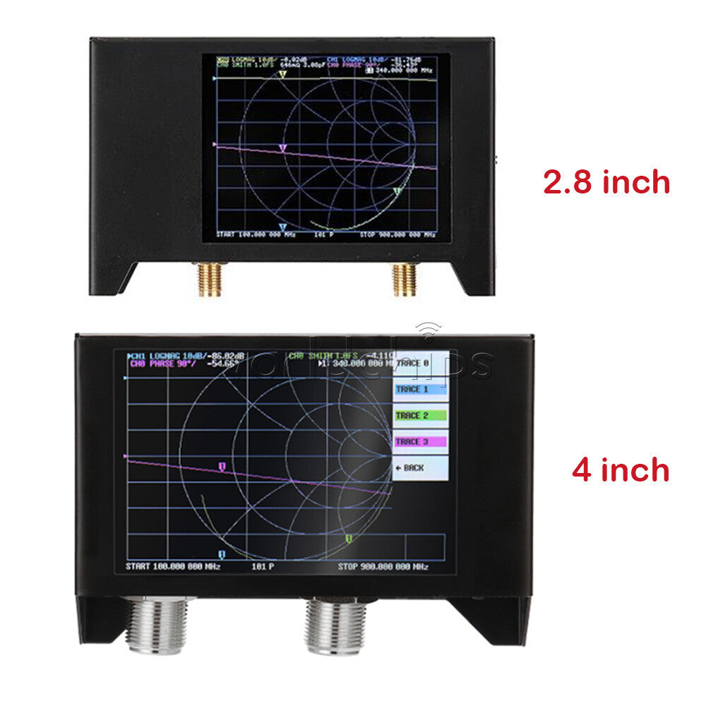 2.8"Inch 4"Inch SAA-2N SAA-2 NanoVNA V2 Vector Network Antenna Analyzer VHF UHF