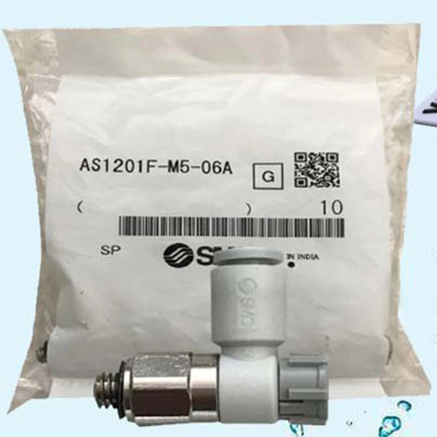 10pcs  SMC AS1201F-M5-06A speed control valve connector Free ship #P