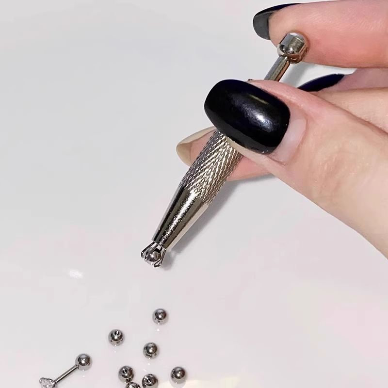 3x/Lot Jewelers Nail Artists Tweezers 4-Claw Clamp Gemstone Holding Tool
