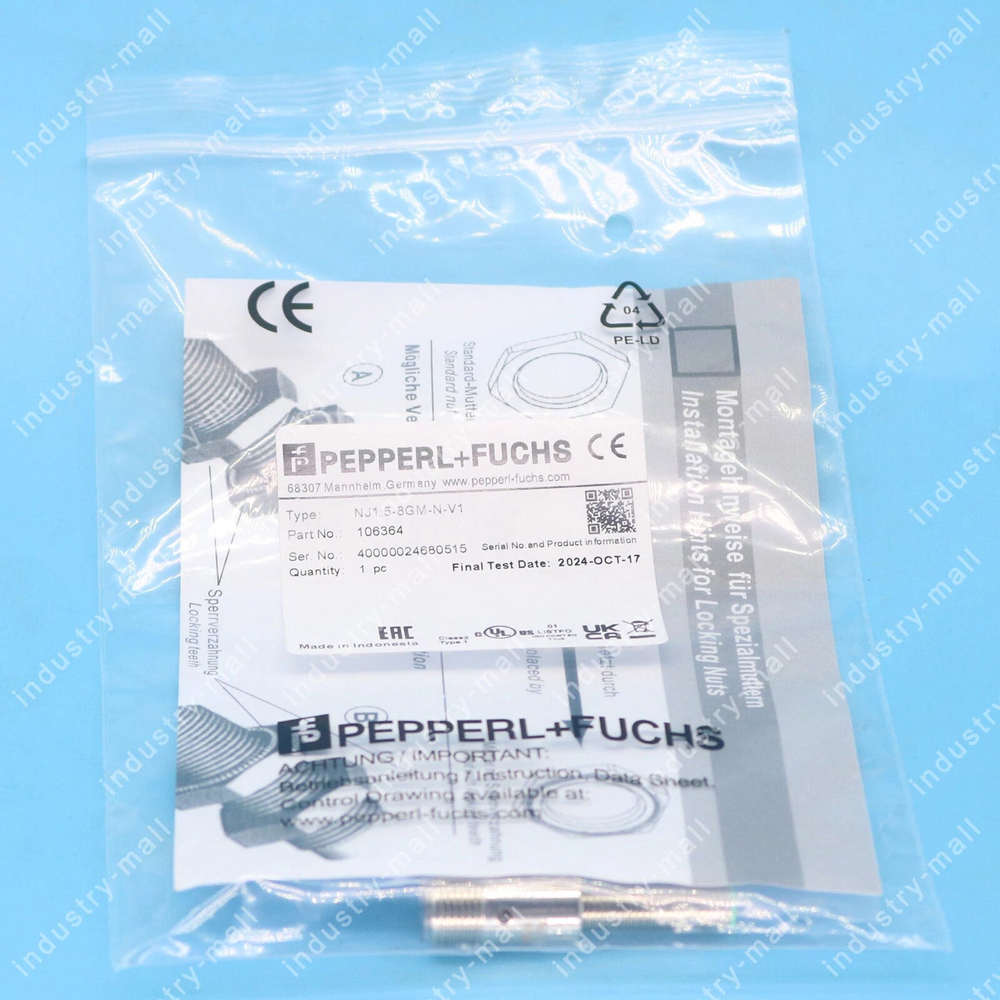 For Pepperl+Fuchs NJ1.5-8GM-N-V1  Inductiver Sensor Free Shipping #P