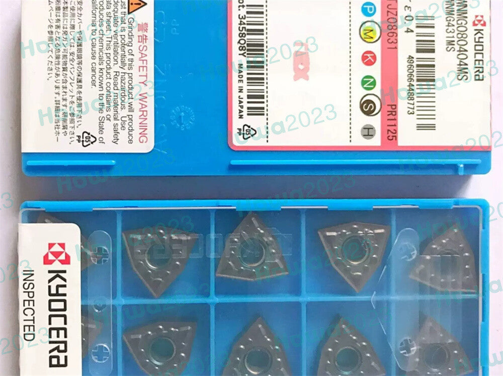 10Pcs/Box Kyocera  WNMG080404MS  PR1125 CNC Turning Blade Carbide Insert