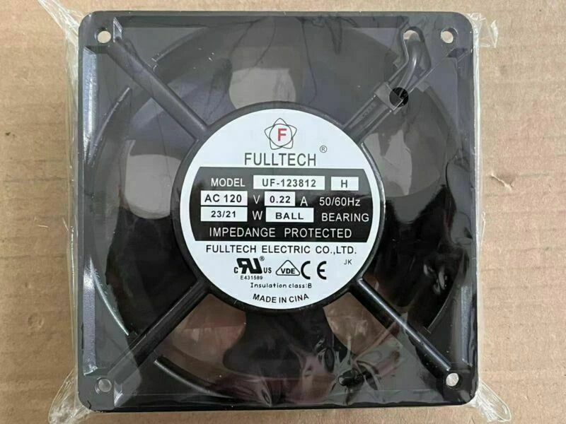 1x FULLTECH UF-123812 H AC120V 0.22A 12038 120mmX38mm 12cm AC cooling fan