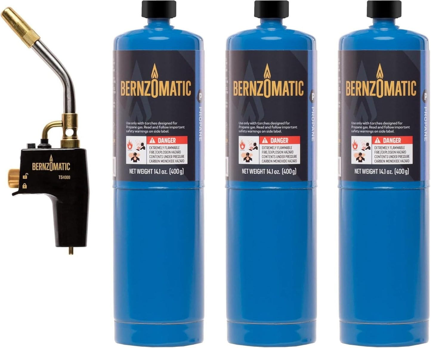 Trigger Start Torch TS4000, Includes Torch + 3 Pack Propane Gas