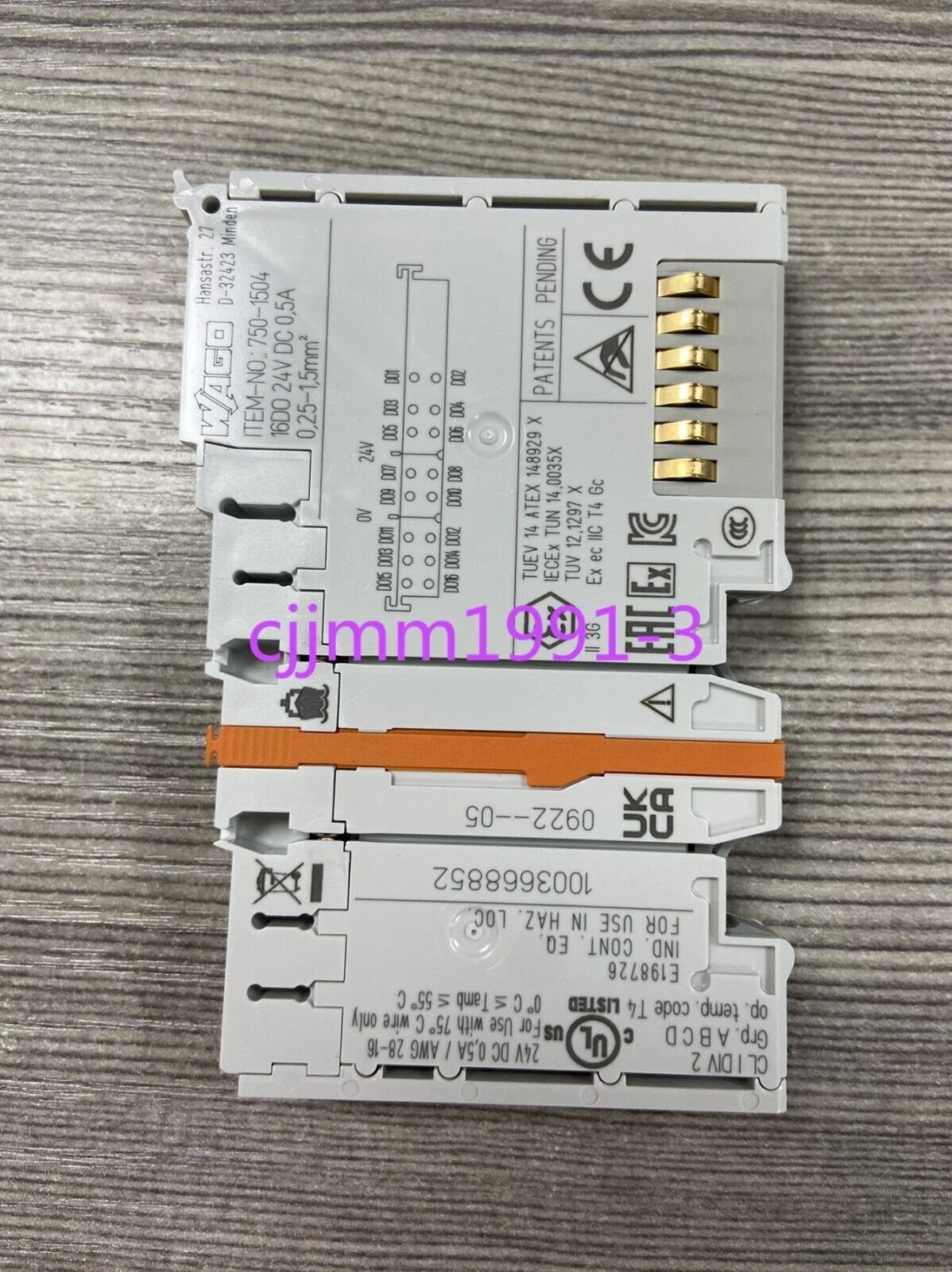 WAGO I/O 750-1504 16-Channel 24VDC 0.5A Digital Output PLC I/O Module