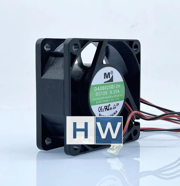 1PC DA06025B12UA 2-wire DC12V 0.45A 60*25 6CM Server Cooling Fan