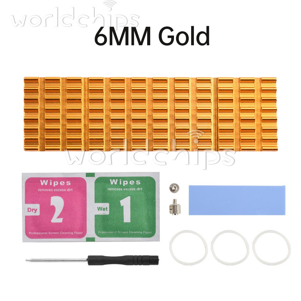 10pc M.2 SSD Cooler Cooling Heat Sink 3/6MM Thickness Slotted Aluminum Heat Sink