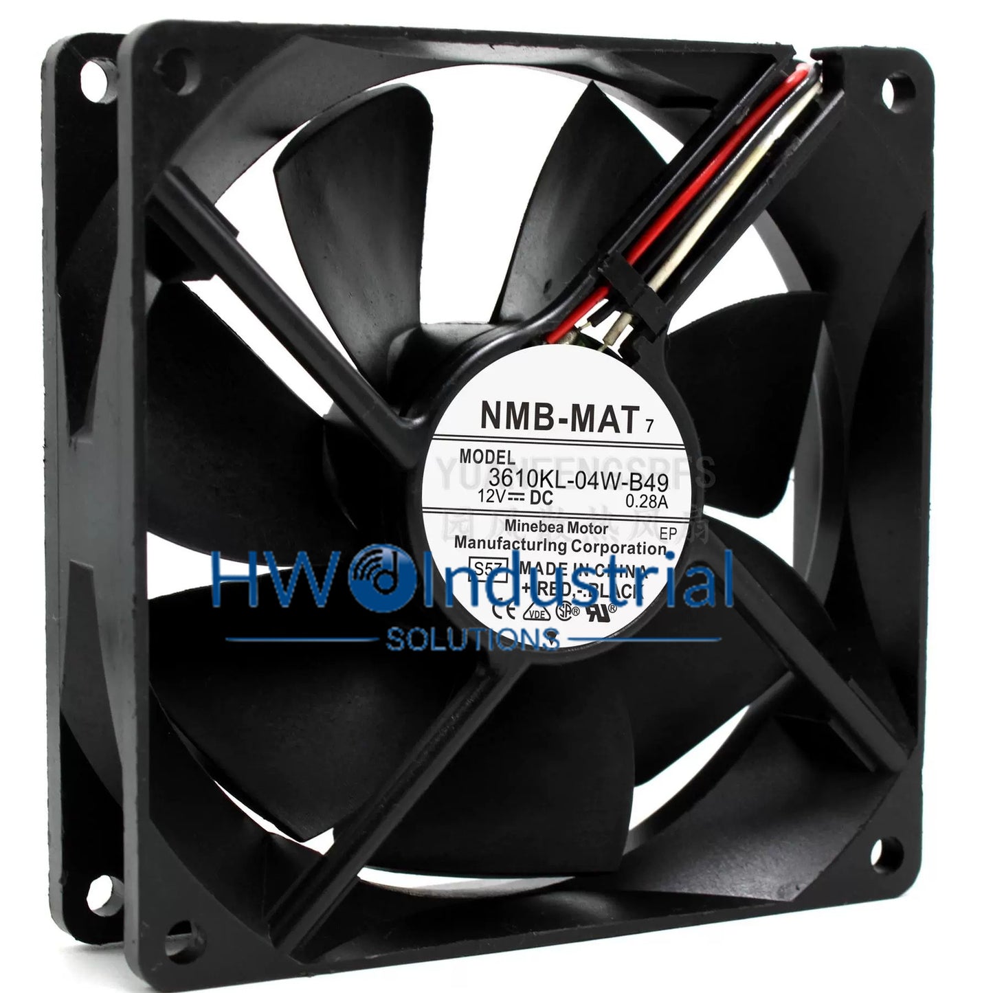 NMB 3610KL-04W-B49 9CM 12V 0.28A 9025 Ball Case Cooling Fan 3-wire