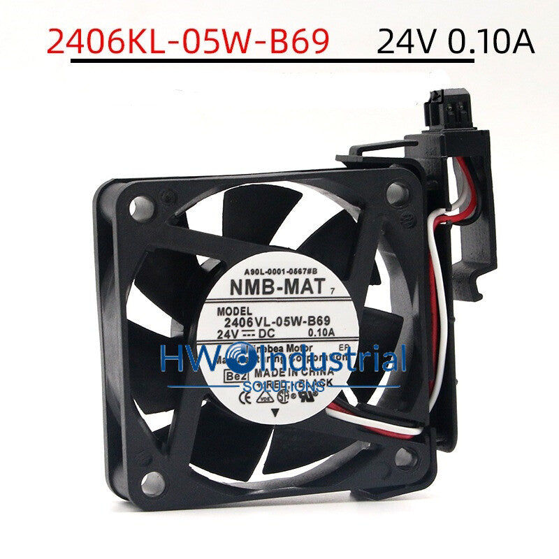 1PC A90L-0001-0567#B 24V 0.10A 2406VL-05W-B69 Fanuc Interface Fan with Bracket