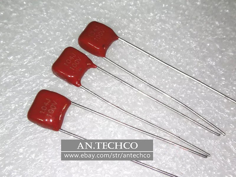 1000pcs CBB 0.1uF 104J 100V 100nF Metallized Film Capacitor P=5MM