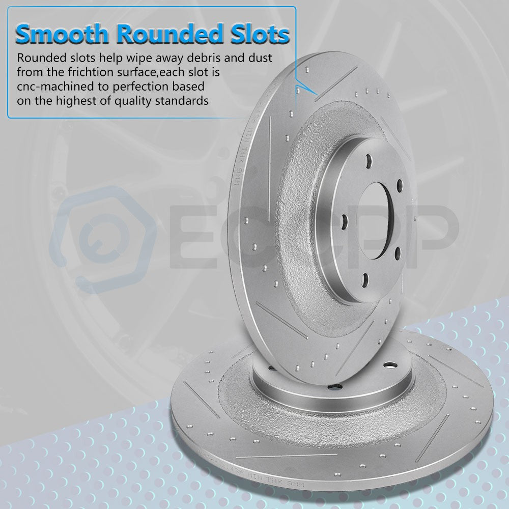 Rear Brake Disc Rotors For Ford C-Max Ford Escape 2014-2018 Ford Transit Connect