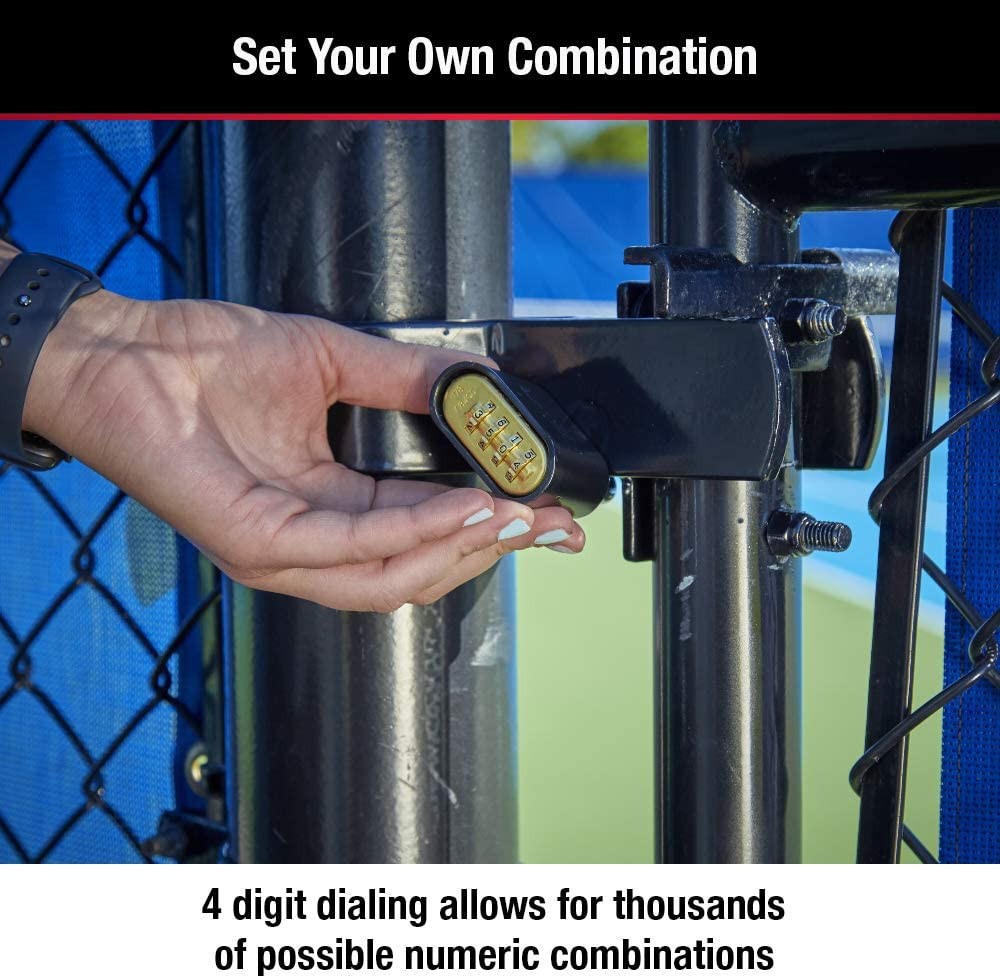 Black Combination Padlock, Set Your Own Combo Lock, Weather Resistant Indoor and