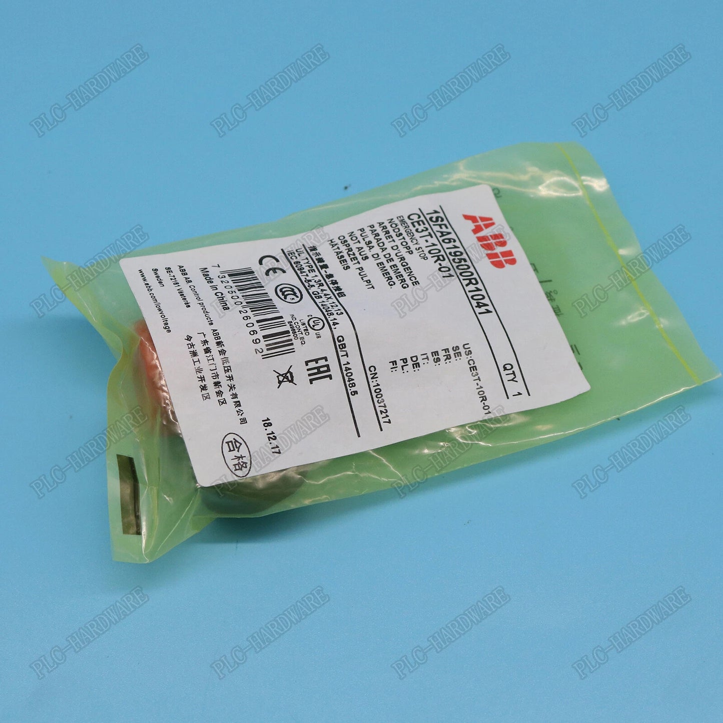 1 piece  abb CE3T-10R-01 Emergency Stop Pushbotton Switches Free ship #P