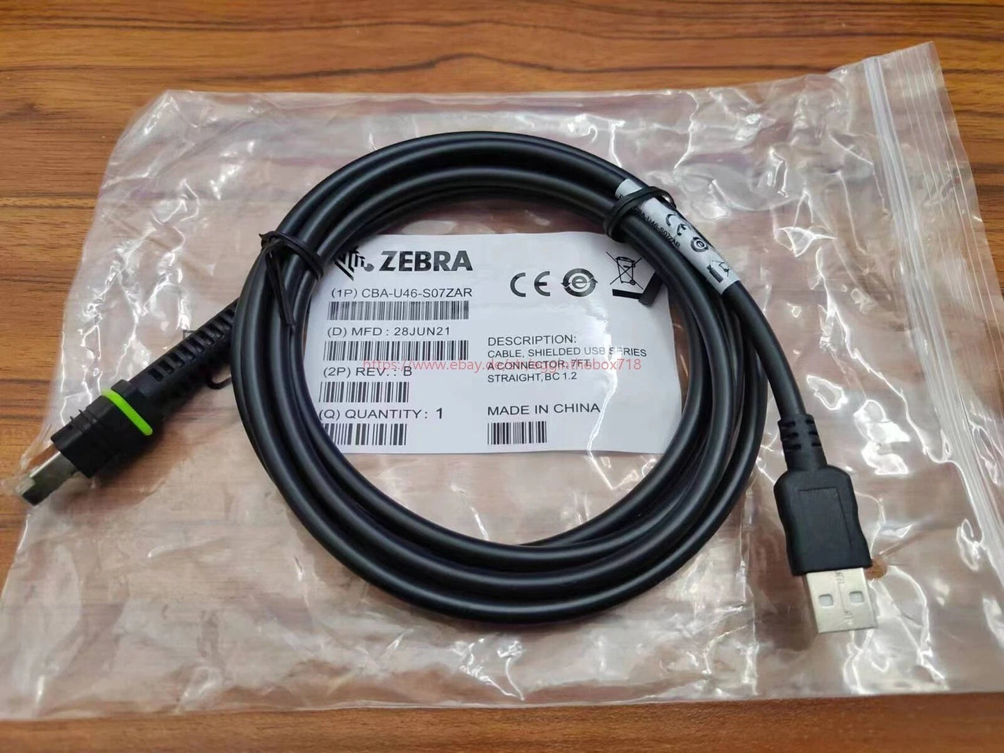 1x Zebra USB Data Transfer Cable CBA-U46-S07ZAR DS3608 Li3608