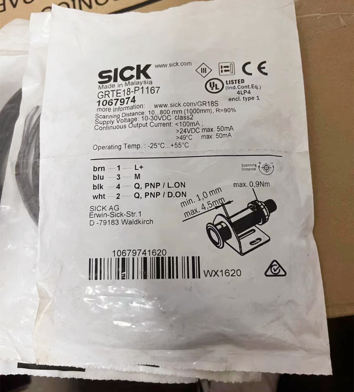 1PC SICK GRTE18-P1167 1067974 optical sensor