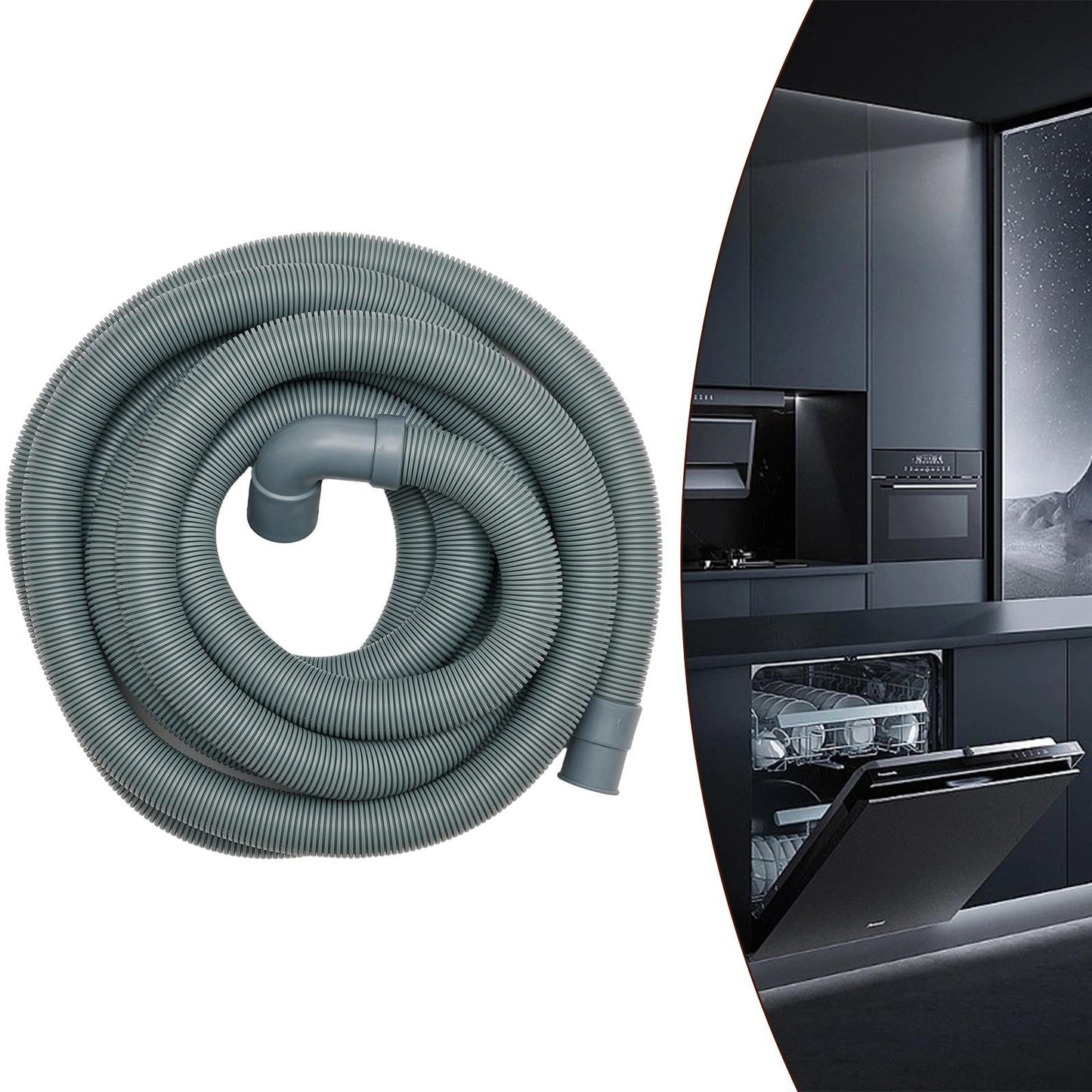 Washing Machine Hose Water Fill Pipe / Drain Outlet Hose Extension Kit 157.5