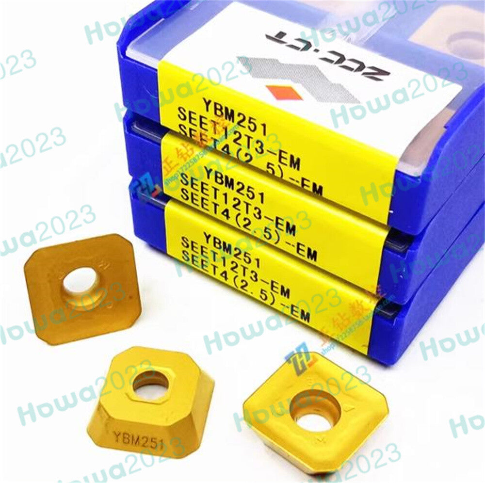10Pcs/Box ZCC.CT SEET12T3-EM YBM251 SEET42.5-EM CNC Milling Blade Carbide Insert