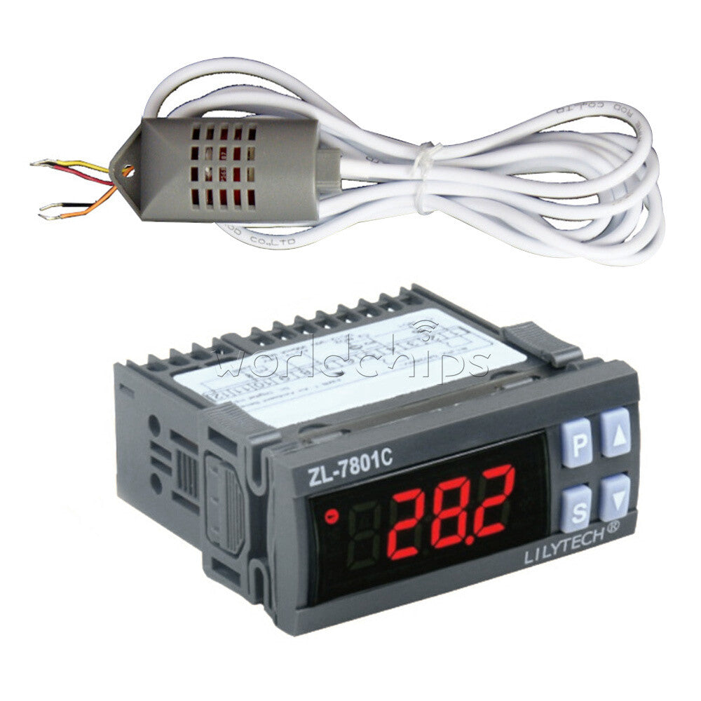 Temperature Humidity Incubator Controller ZL-7801C AC100V-240V Dual 16A Outputs