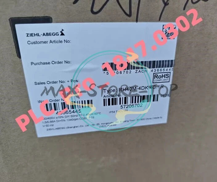 1PCS   ZIEHL-ABEGG RH40M-4DK.4C.1R Cooling Fan Fast delivery