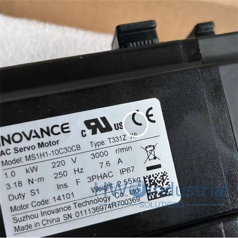 1/Piece   MS1H1-10C30CB-T331Z X6 Inovance Servo Motor MS1H1-10C30CB T331Z