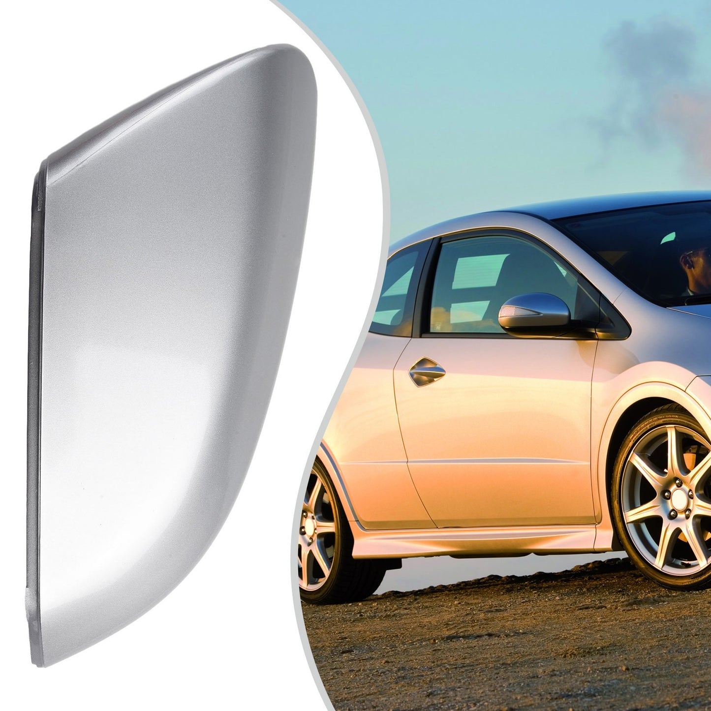 High Quality Mirror Cover Cap in Silver for Civic 2016 2020 Right Side