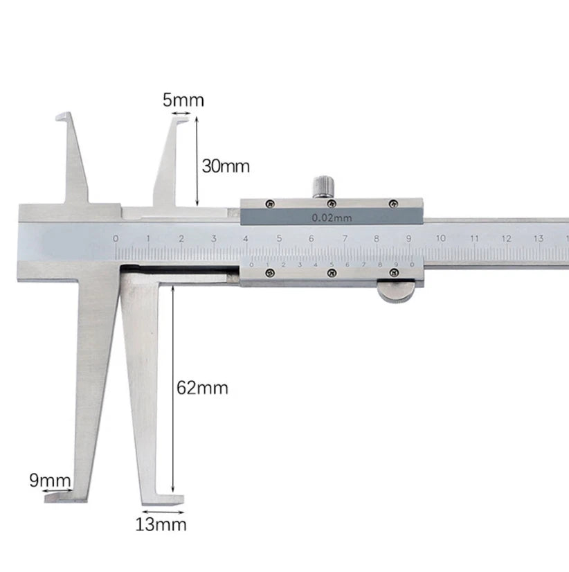 Inner Groove Diameter Vernier Calipers Stainless Steel Measuring Tool 0-150mm