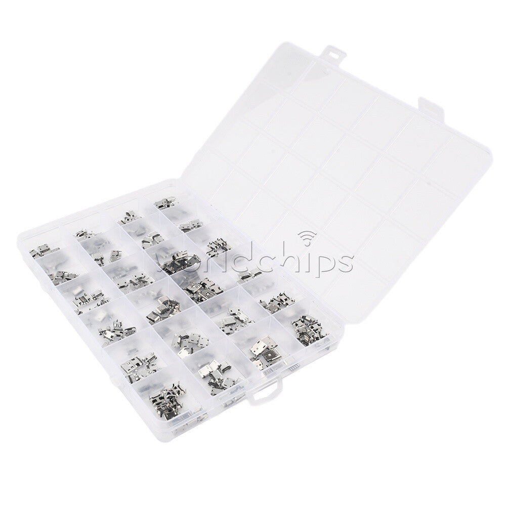 240PCS 24 Kinds Of Micro USB Female Plug Boxed Android Charging Tail Plug