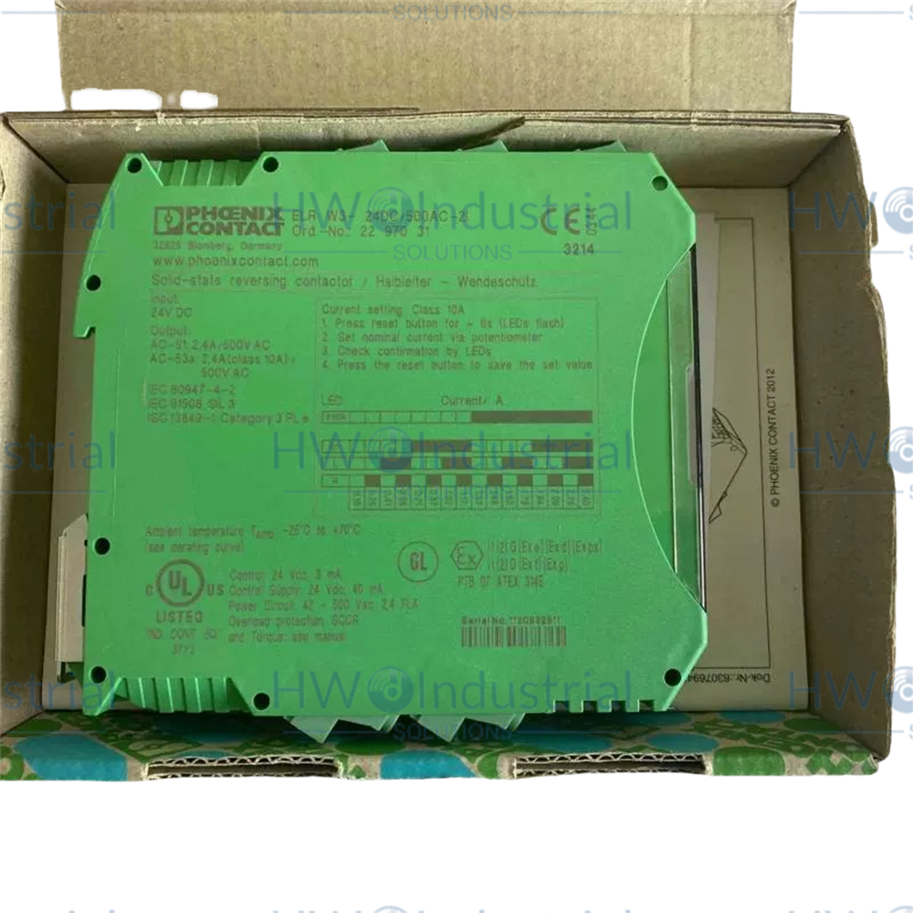 1/Piece  2297031 Phoenix Motor Starter ELR W3- 24DC/500AC- 2I Switch Relay