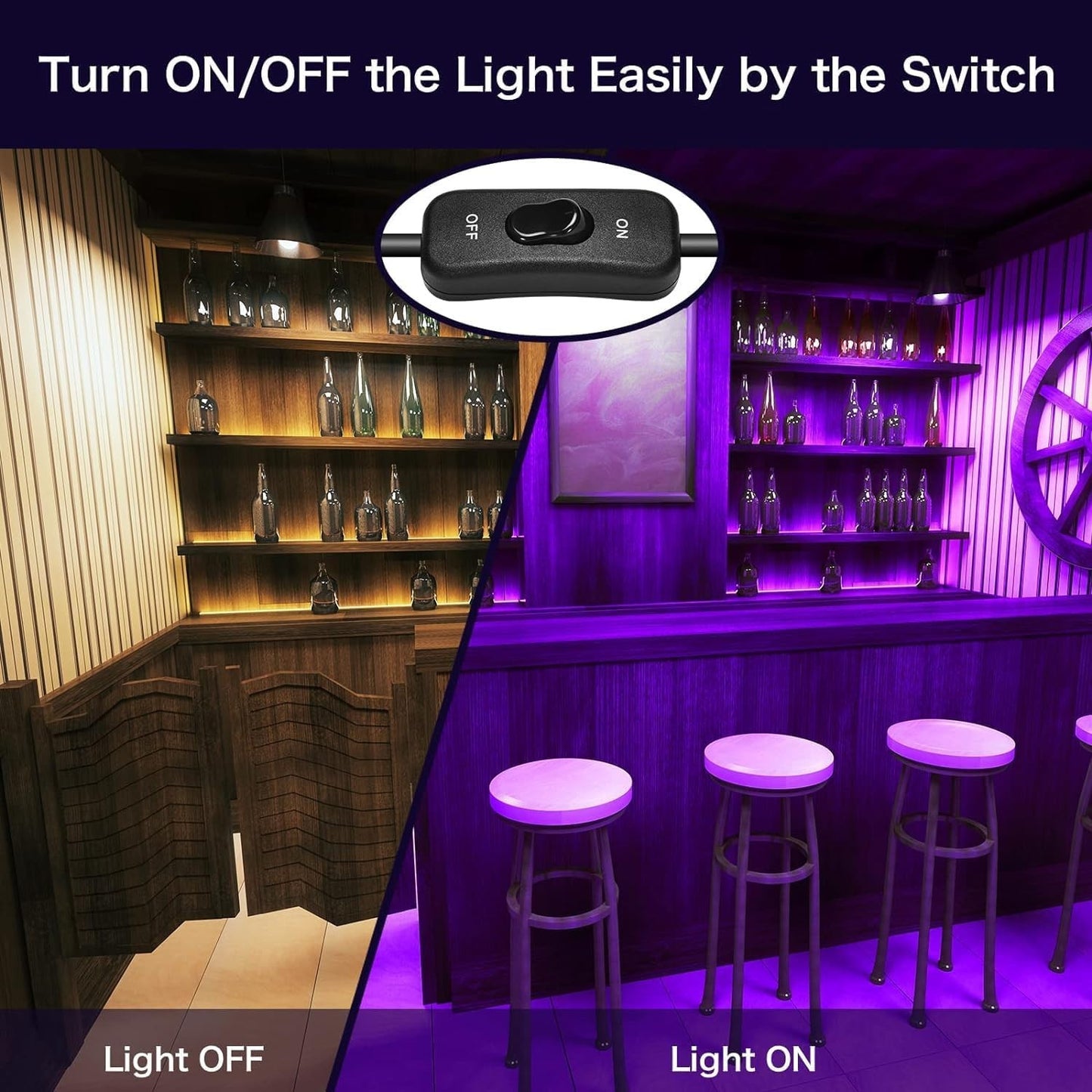 2-Pack 600W LED Black Lights, 395-410nm IP66 Waterproof for Glow & Stage