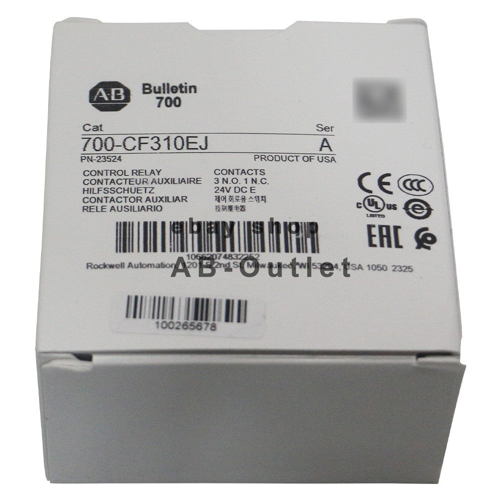 For Allen-Bradley IEC Control Relay 24 VDC 700-CF310EJ