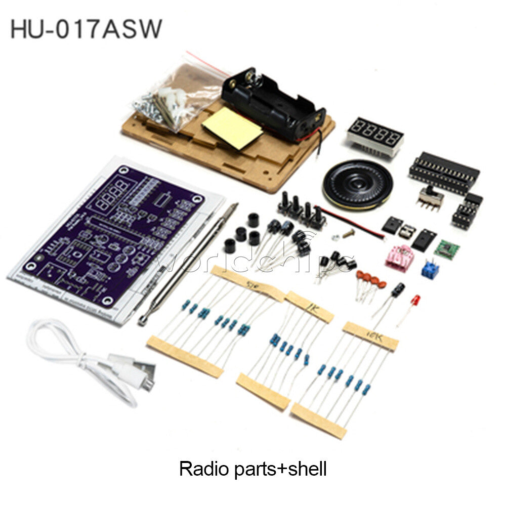 HU-017A RDA5807S FM Radio Kit Set Electronic DIY Parts 87-108MHz with/No Shell
