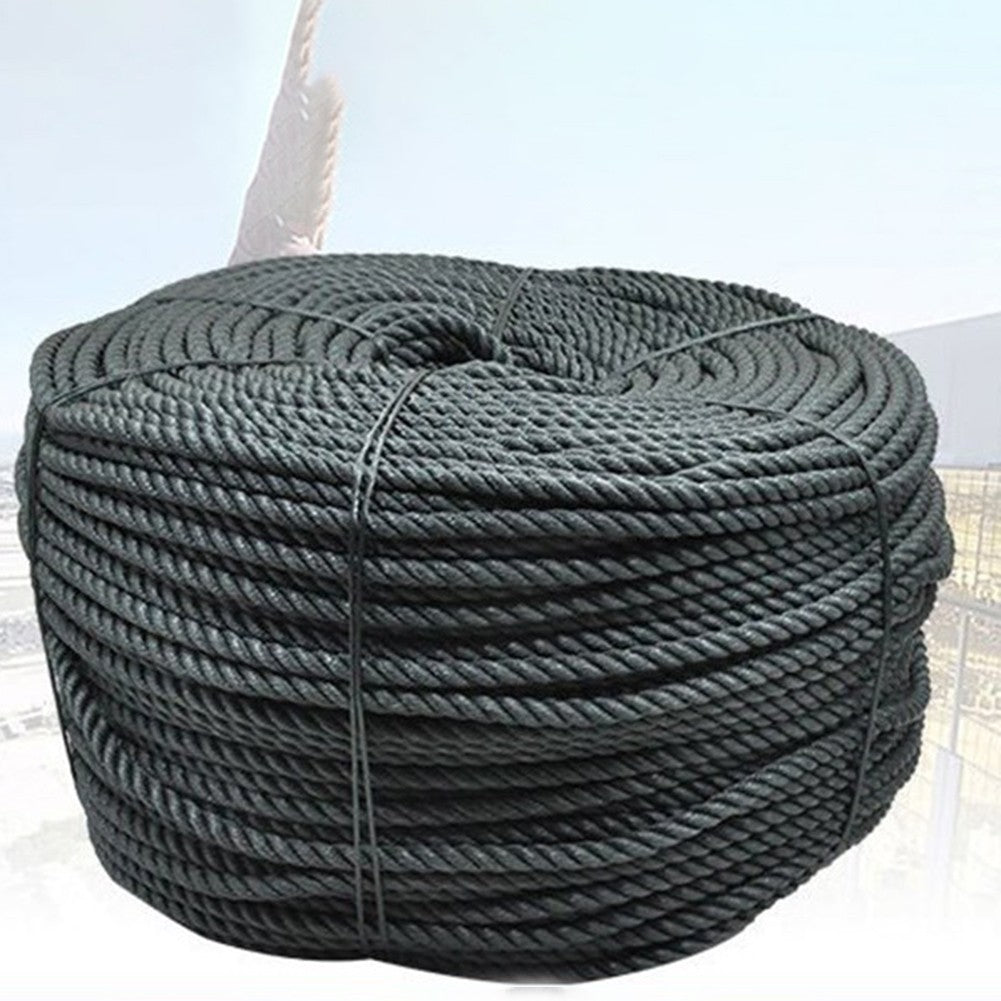 Strong Black Rope for Bundling and Securing 20m High Density Polyethylene