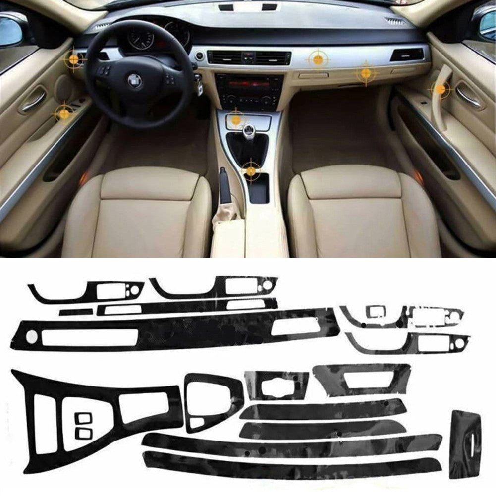 Wrap Trim Car Interior 1 Set Car Decoration Decal Stickers Gloss Black
