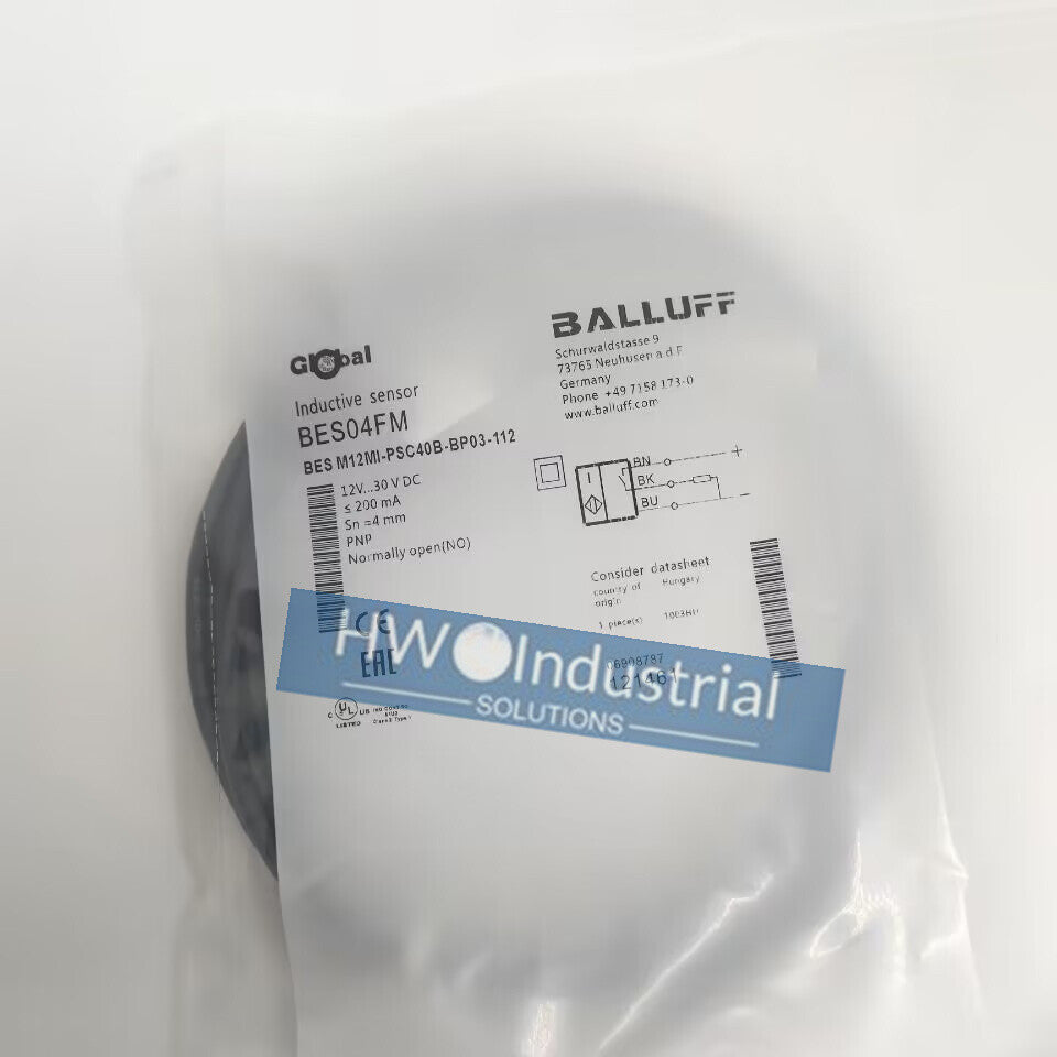 1PC BALLUFF BES04FM Inductive Proximity Switch BES M12MI-PSC40B-BP03-112