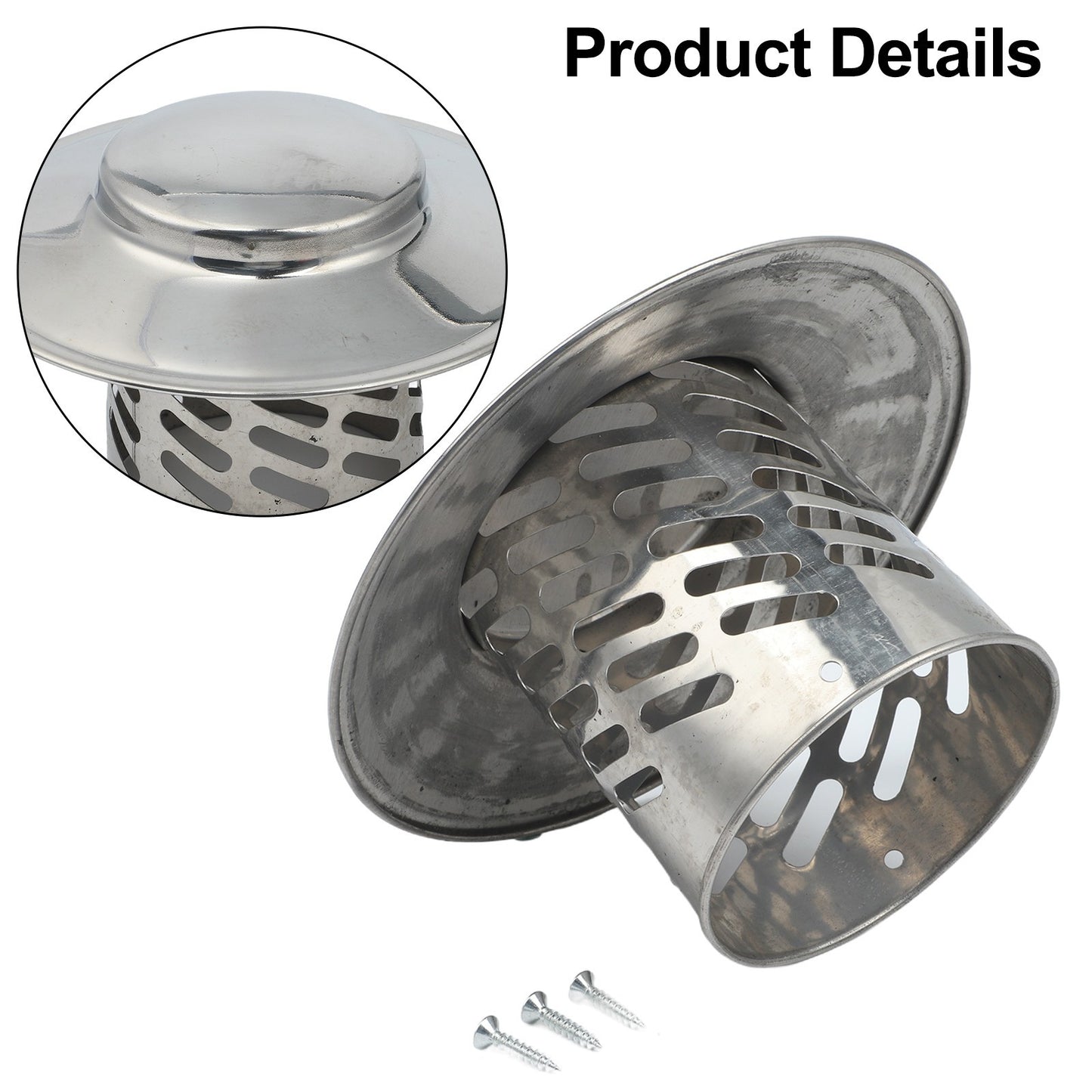 Stainless Steel Chimney Cap Suitable For Various Pipe Sizes Long Lasting