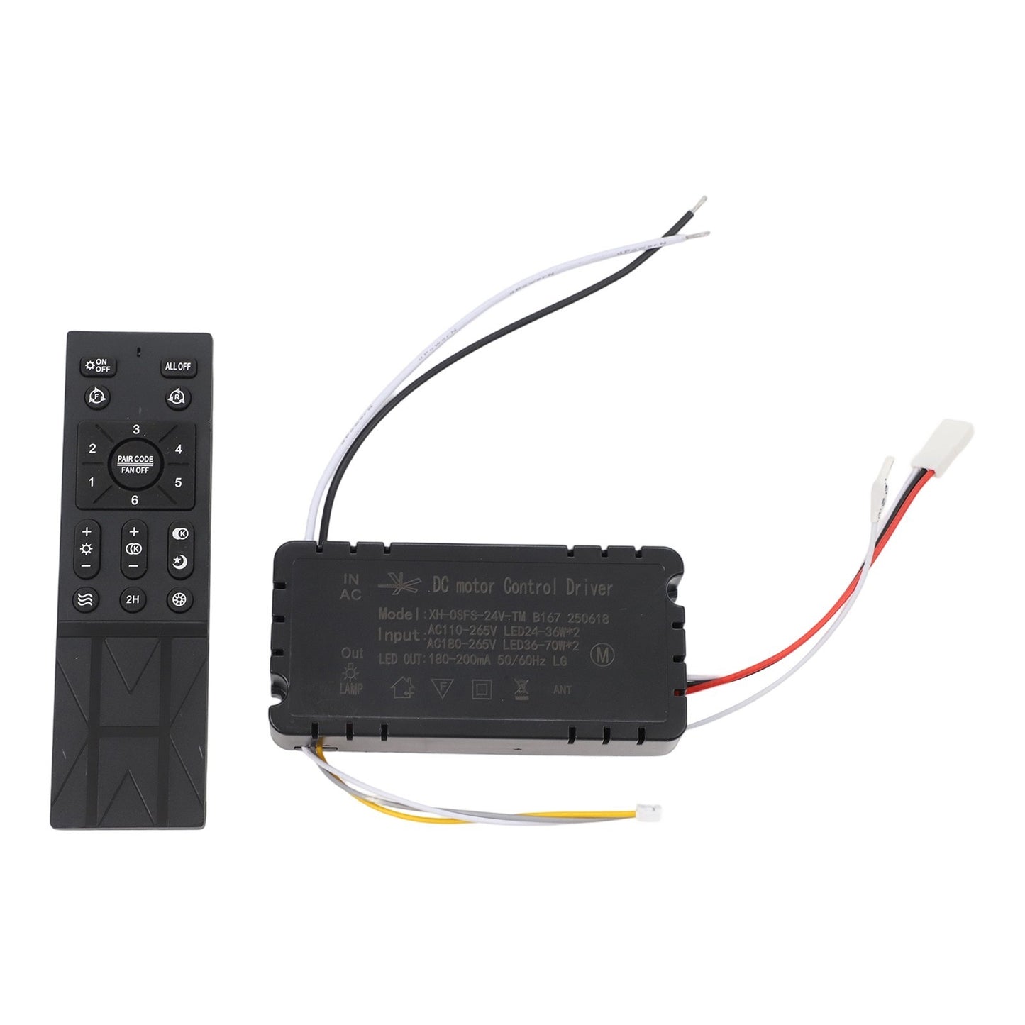 Ceiling Fan Light Remote with Wireless Variable Speed Control and Battery