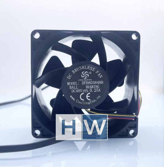 1PC DFB803848H DC48V 0.25A 8038 8CM 2-wire Cooling Fan