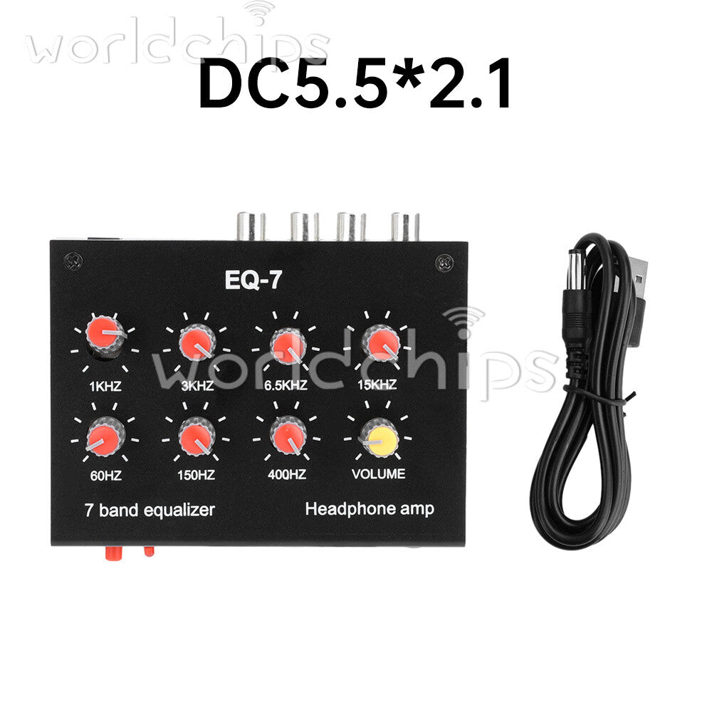 Audio EQ-7 Audio Signal Preamplifier 7 Band Equalizer Adjust Car Phone Amplifier