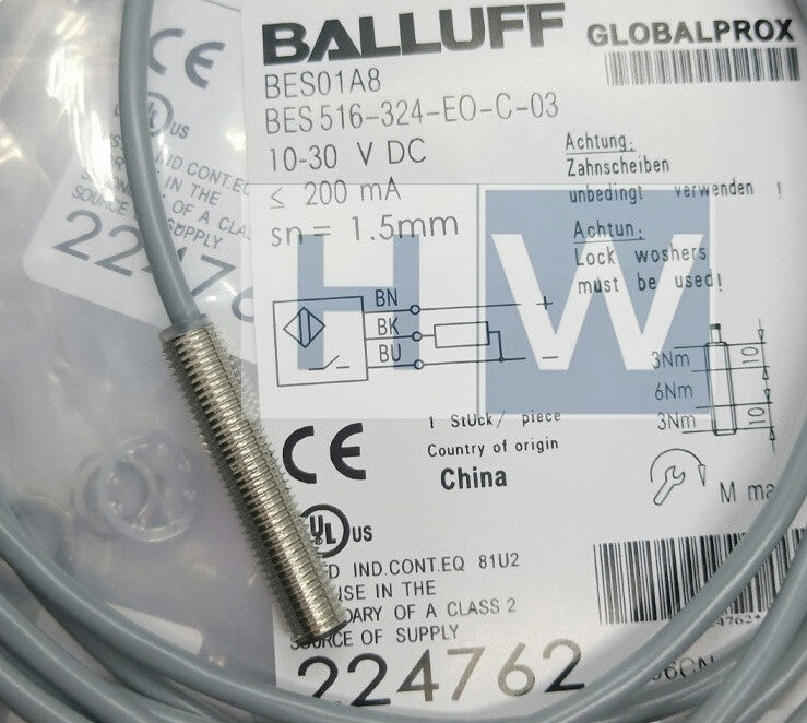 1PC BES01A8 BALLUFF Inductive Sensor Proximity Switch BES 516-324-EO-C-03