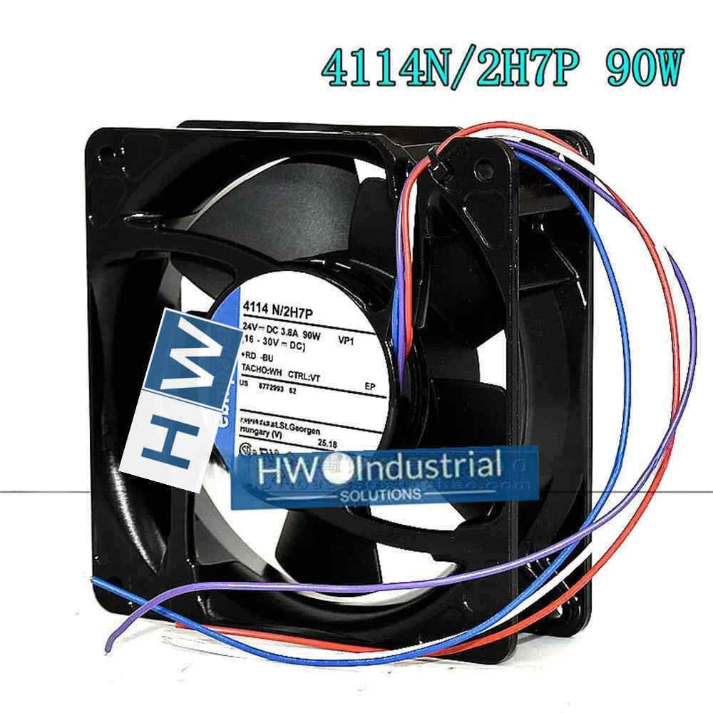 1/piece 4114N/2H7P 90W 24V 3.8A 12CM 4-wire High Air Volume Cooling Fan