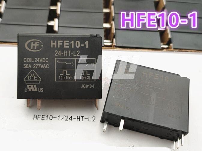 2Pcs   HFE10-1 24-HT-L2 24V HF Magnetic Holding Relay 50A277VAC