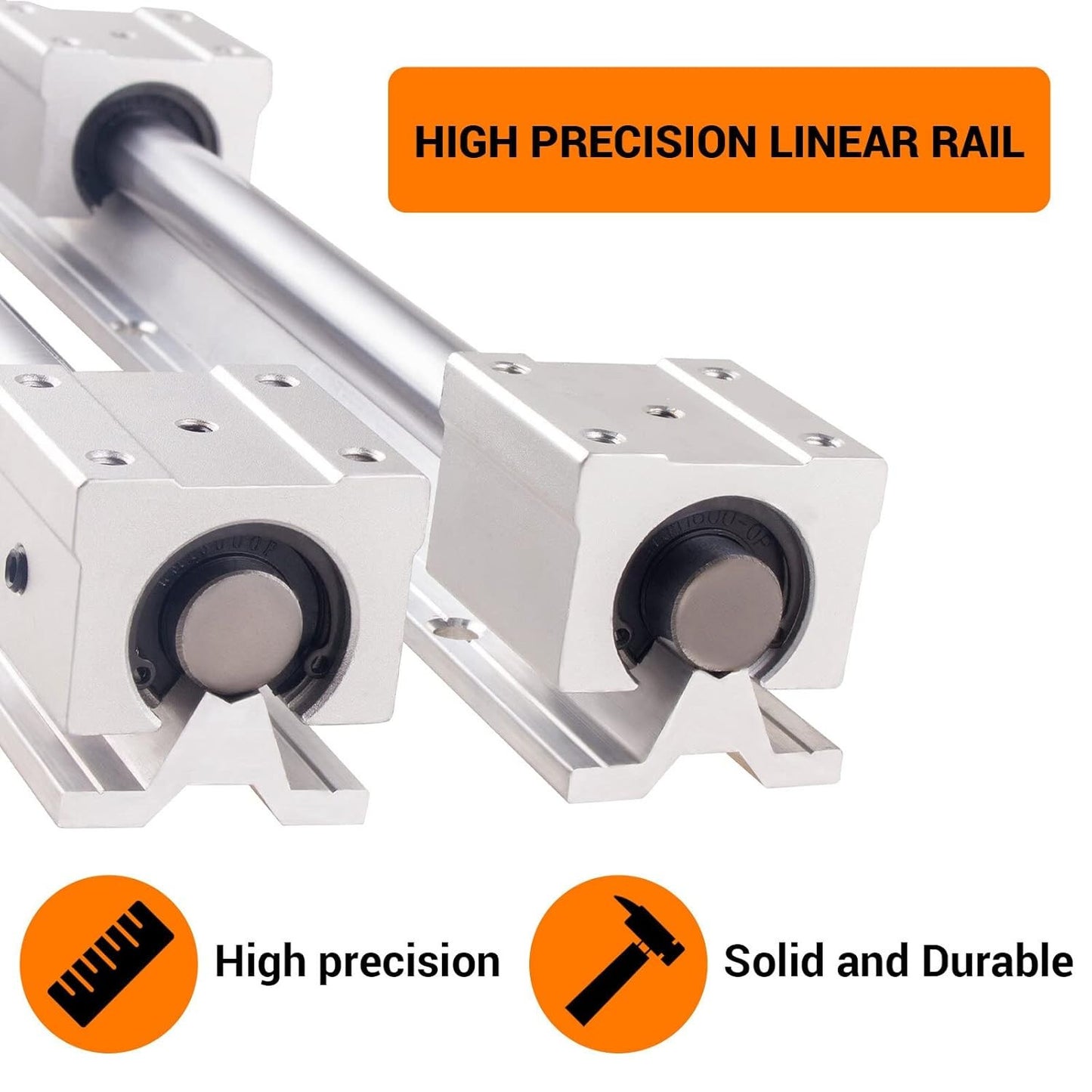 Linear Rail SBR20 1500Mm 2PCS Linear Rail Guide with 4 PCS SBR20UU Square Type C