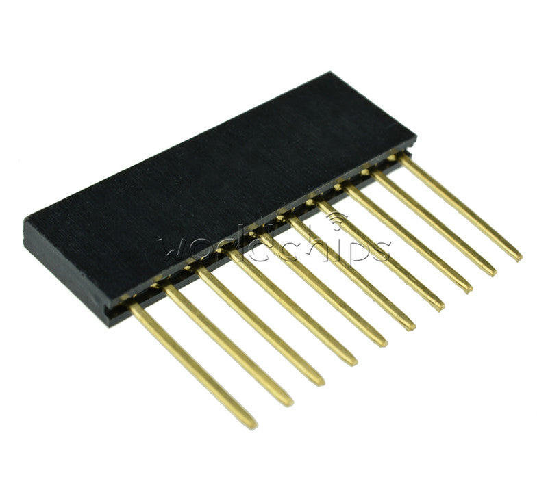 100PCS 2.54mm 10 Pin Long Legs Single Row 11mm  Long Pin Female Header Arduino