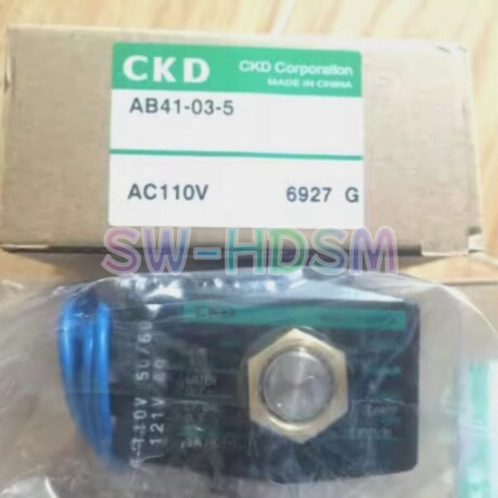 1PCS  For CKD AB41-03-5 AC110V Solenoid Valve In Box freight free