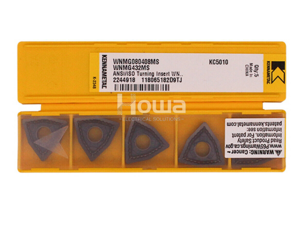 5PCS/box Kennametal WNMG080408MS KC5010 WNMG432MS Turning Carbide Inserts