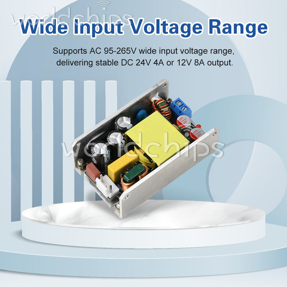 AC 95-265V to DC 24V 4A / 12V 8A 100W High-Power Switching Power Supply Board